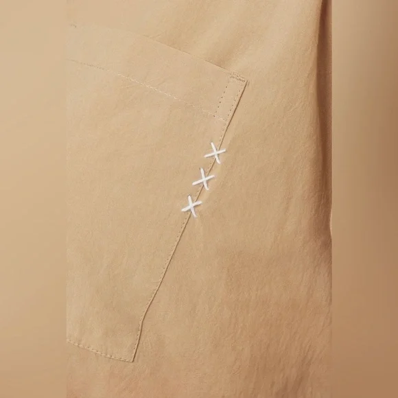 Scotch & Soda Oversized Button-Down Long-sleeved Tan Neutral Shirt Sz‎ Large NWT - Picture 7 of 11